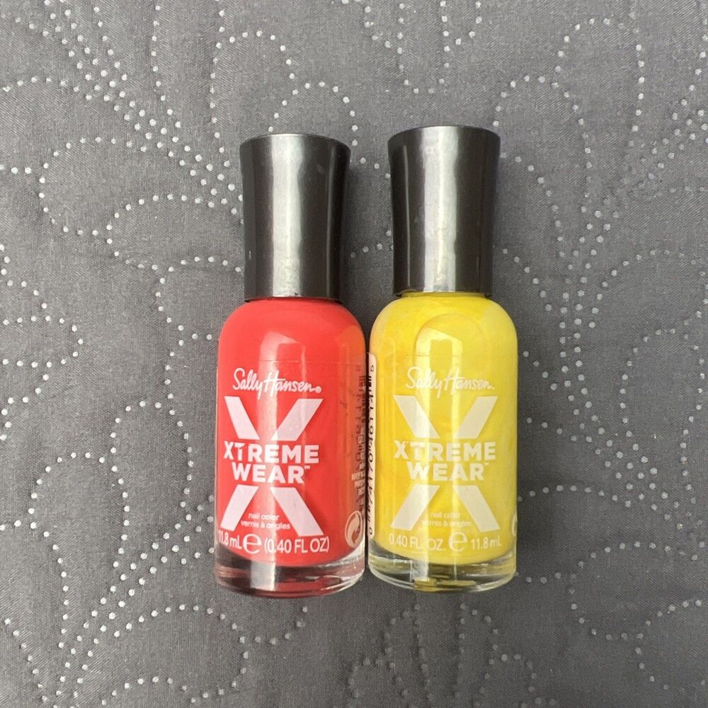 2 PACK Sally Hansen Xtreme Wear Nail Polish Color Bright Summer Bundle Glam Chic